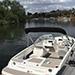 Bayliner 175 with Permateek Synthetic Decking in 'Sandstone' with ivory caulking.